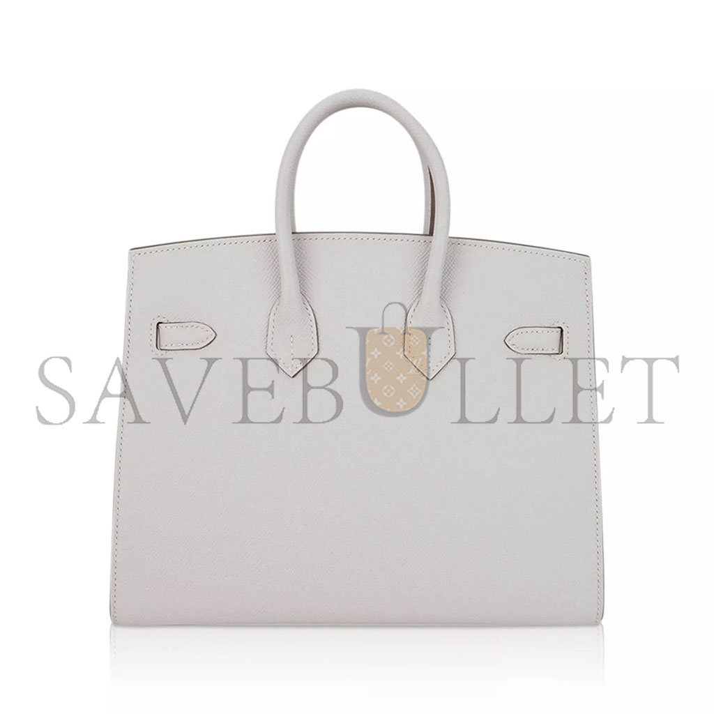 H**mes master birkin 35 epsom leather pearl grey silver buckle luxury bag 205239520901 (35*28*18cm)